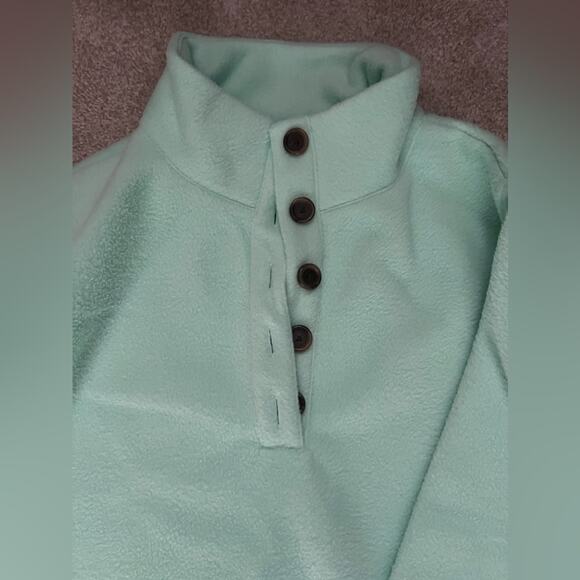 J. Crew Factory Mint Green Sherpa Pullover Sweater Women’s XL - Picture 3 of 12